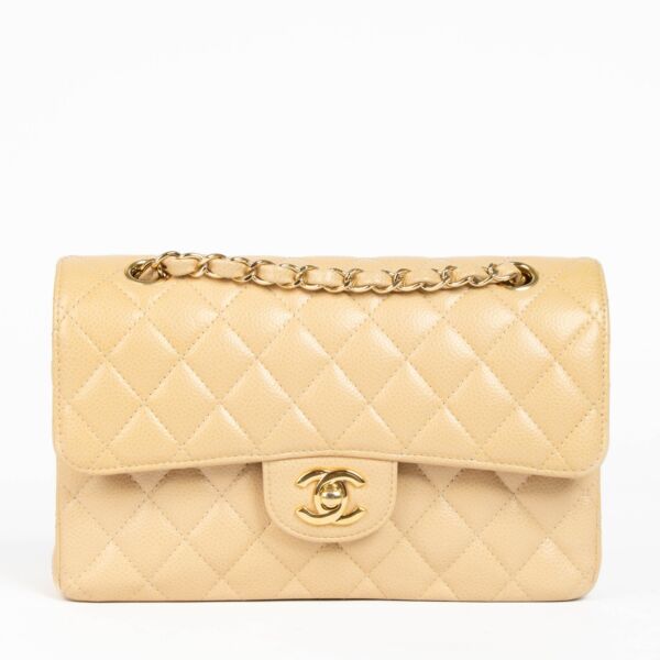 Chanel Beige Caviar Small Classic Bag