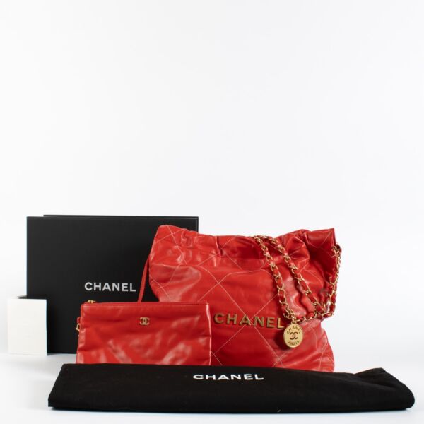 Chanel Bright Red Small Chanel 22