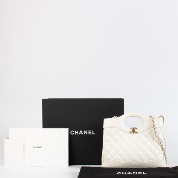 Chanel White Mini Chanel 31 Tote Bag