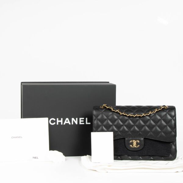 Chanel Black Caviar Large / Jumbo Classic Bag