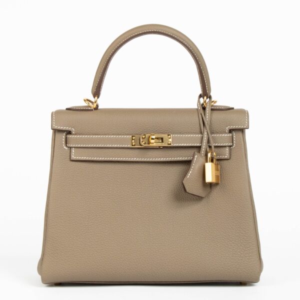 Hermès Kelly 25 Etoupe Togo GHW