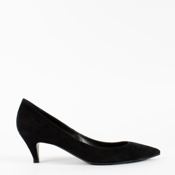 authentic preloved Saint Laurent Black Suede Pumps on Labellov.com