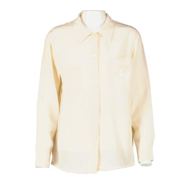 Chanel Cream Silk Shirt