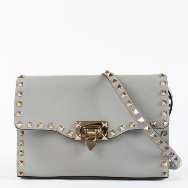 Authentic pre-loved Valentino Garavani Blue Rockstud Bag on Labellov.com