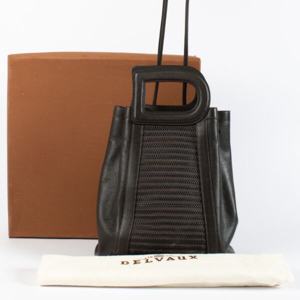 Delvaux Brown Toile de Cuir Caraïbes Bag