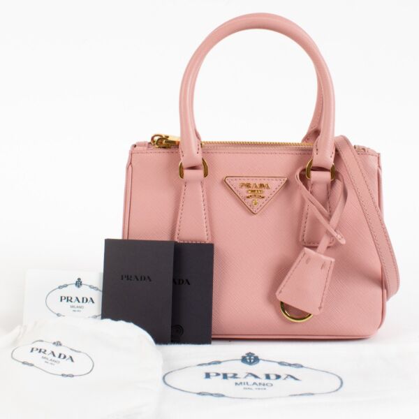 Prada Pink Saffiano Galeria Mini Bag