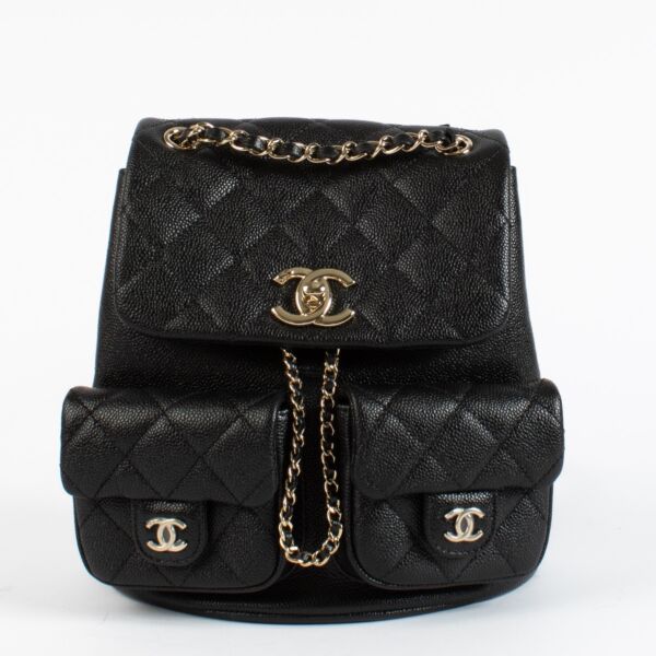 shop 100% authentic second hand Chanel Black Caviar Leather Mini Duma Backpack on Labellov.com