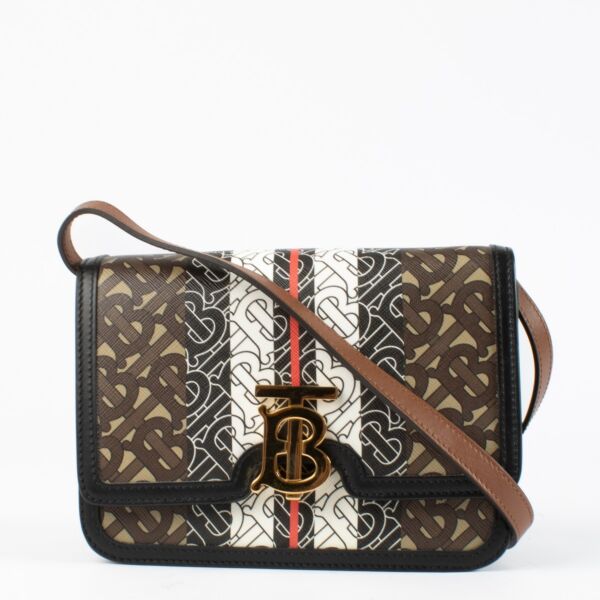 Authentic pre-loved Burberry Monogram Striped TB Small Bag on Labellov.com