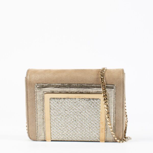 Authentic preloved Jimmy Choo Gold Ava Crossbody on Labellov.com