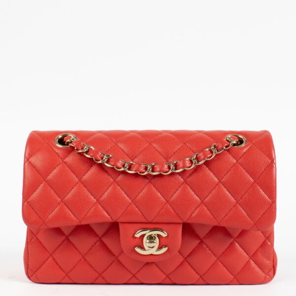 Chanel Classic Small Red GHW