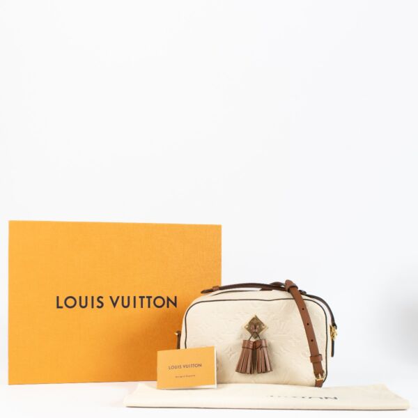 Louis Vuitton Cream Monogram Empreinte Saintonge Bag