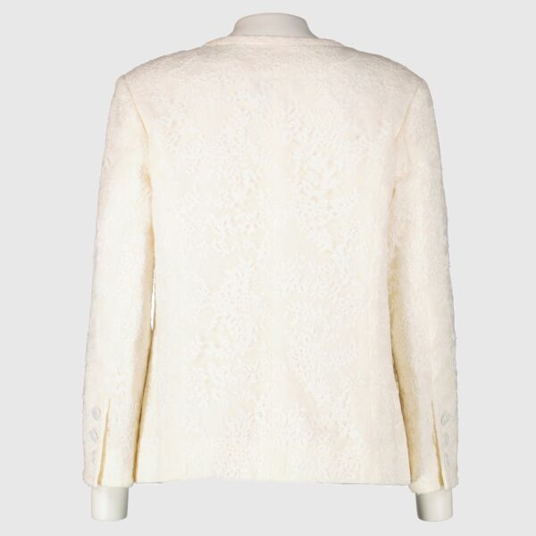 Chanel 21C White Lace Jacket - Size FR38