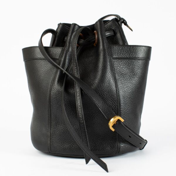 Delvaux Black Vintage Bucket Bag
