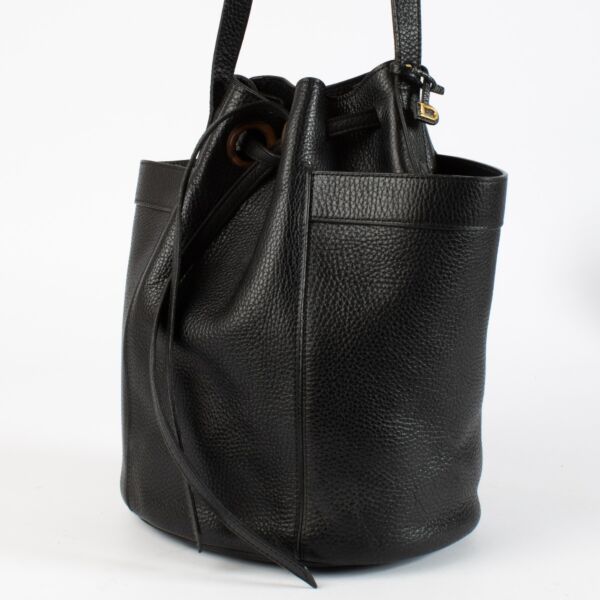 Delvaux Black Vintage Bucket Bag