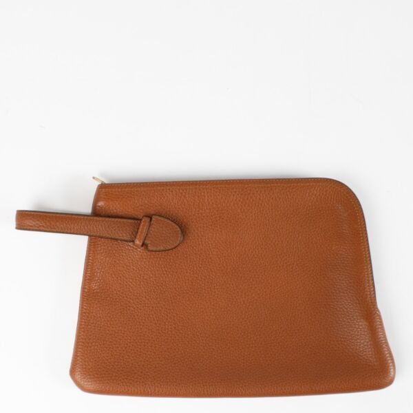 Delvaux Camel Clutch