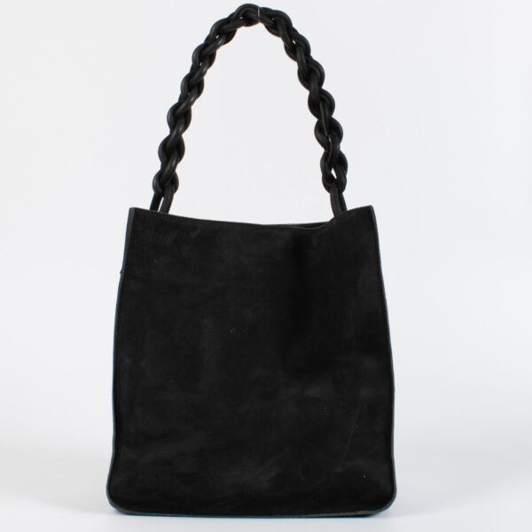 authentic preloved Delvaux Black Woven Shoulder Bag on Labellov.com