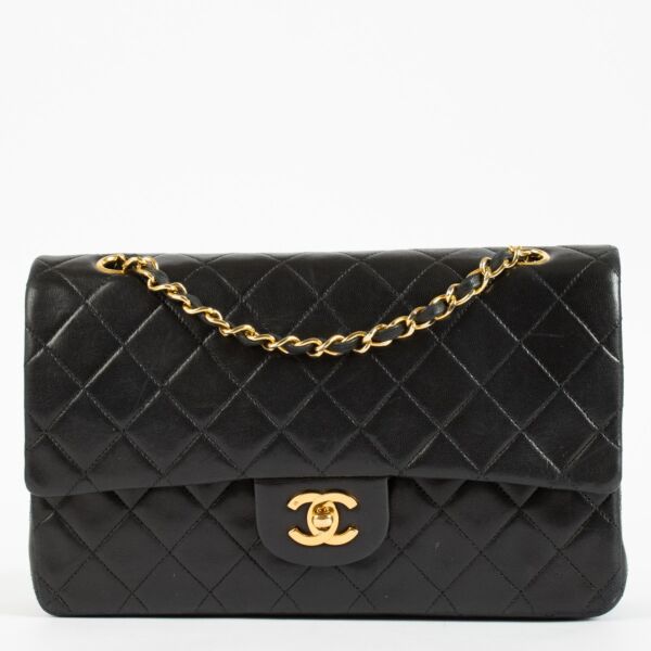 Chanel Black Lambskin Medium Classic Flap Bag
