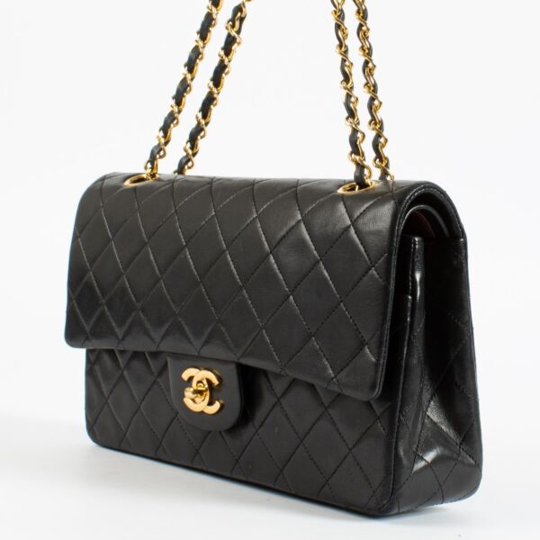 Chanel Black Lambskin Medium Classic Flap Bag