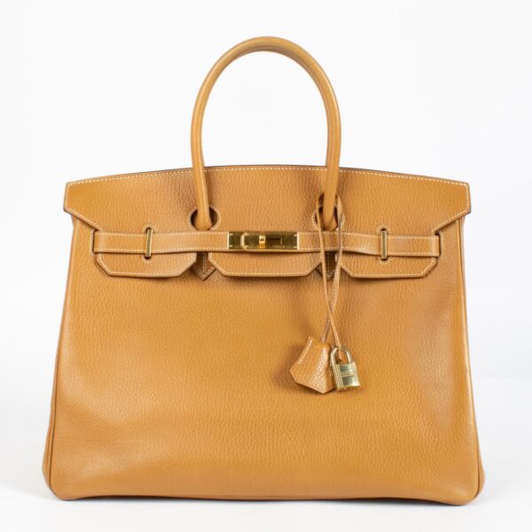 Hermès Birkin 35 Vintage Naturel Sable Ardennes GHW
