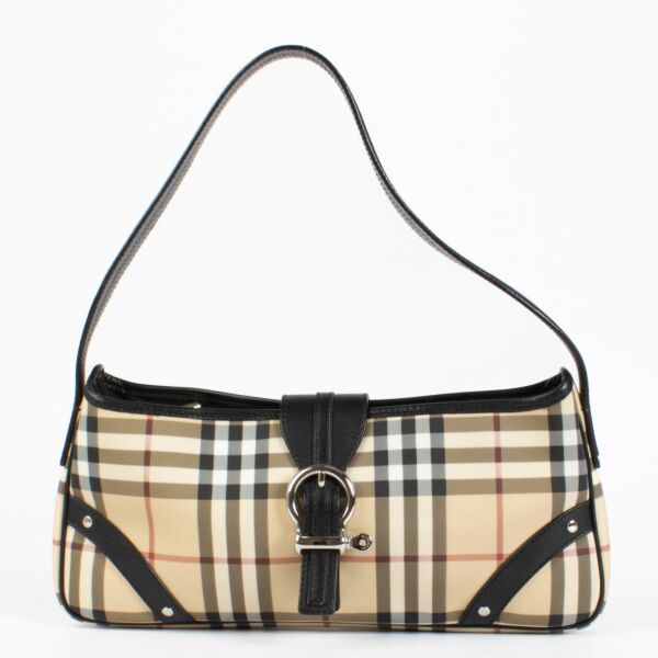 Authentic second-hand Burberry 90s Nova Check Buckle Shoulder Bag on labellov.com