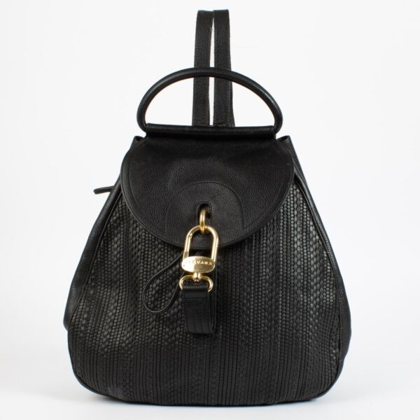 authentic preloved Delvaux Black Lucifer GM Backpack on Labellov.com