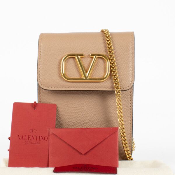 Valentino Garavani Pink Vlogo Phone Pouch