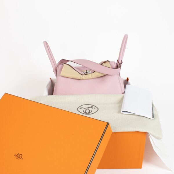 Hermès Lindy 26 Mauve Sylvestre Clemence PHW