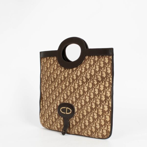 Christian Dior Brown Oblique Vintage Fold Clutch