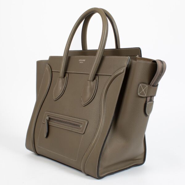 Celine Taupe Mini Luggage Bag