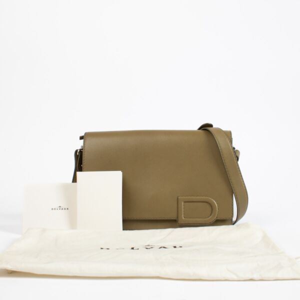 Delvaux Khaki Destrier Souple Clin d'Oeil Bag