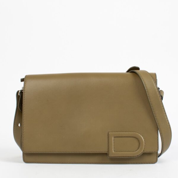 Authentic preloved Delvaux Khaki Destrier Souple Clin d'Oeil Bag on Labellov.com