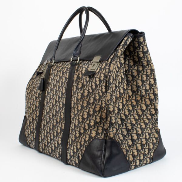 Christian Dior Blue Oblique Travel Bag