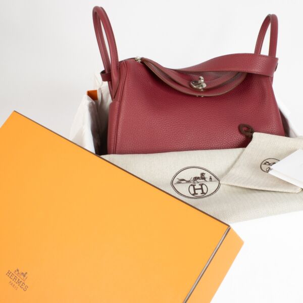 Hermès Lindy 30 Rubis Clemence PHW