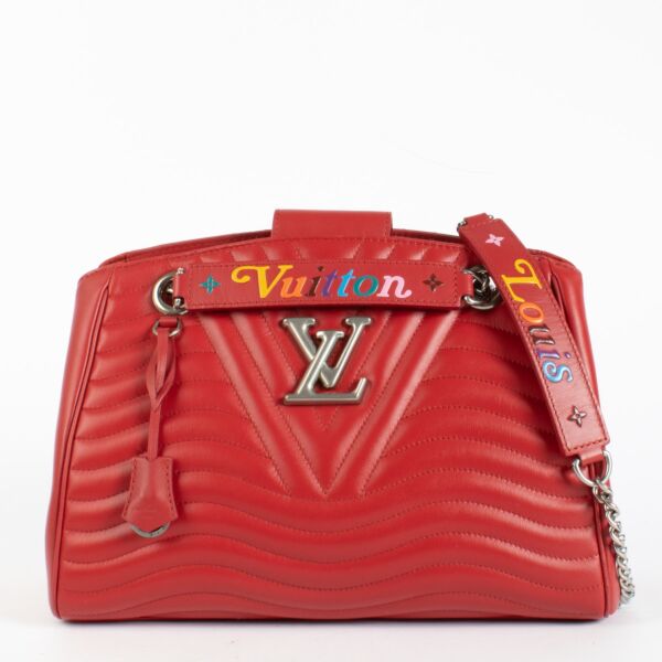 authentic preloved Louis Vuitton Red New Wave Tote Bag on Labellov.com