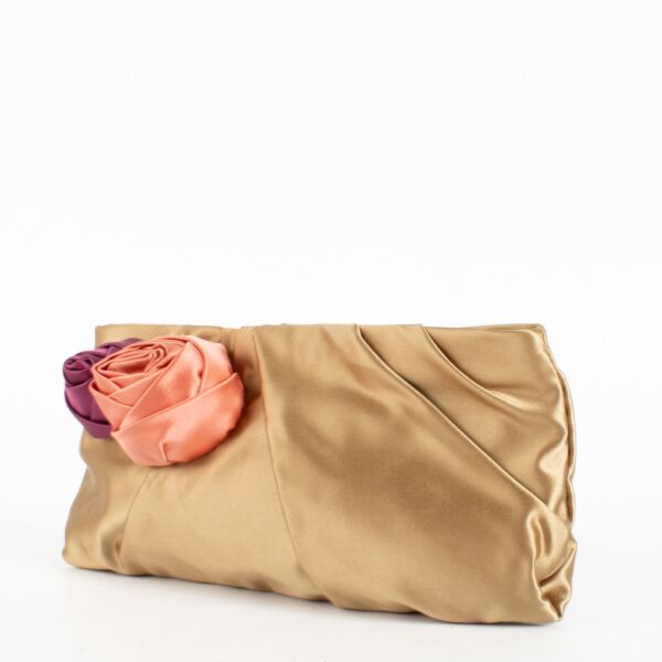 Prada Satin Rosa Clutch Bag