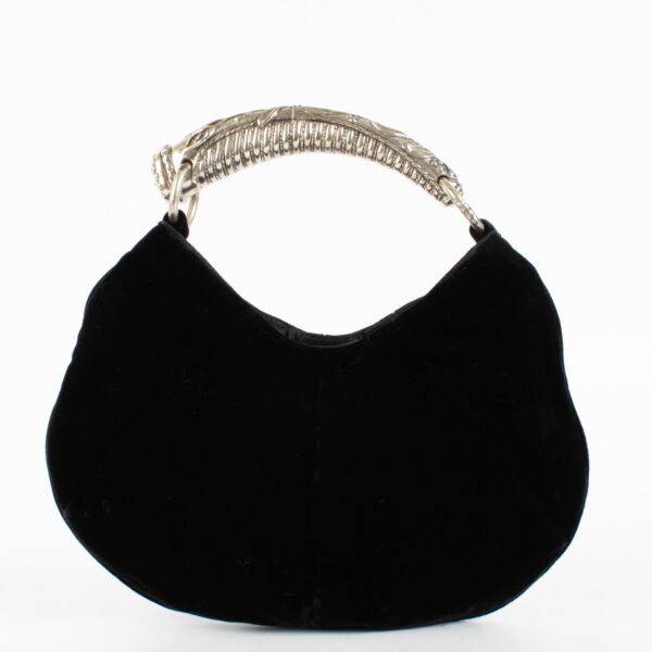 Yves Saint Laurent Black Velvet Mini Mombasa Bag