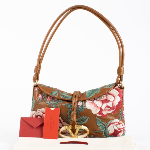 Valentino Garavani Embroidered Floral Shoulder Bag