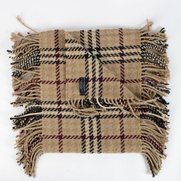 authentic preloved Burberry Beige Check Cashmere/Wool Scarf on Labellov.com