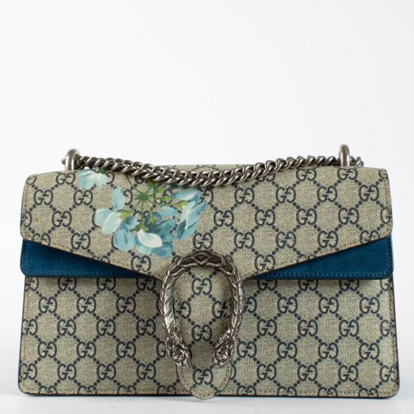 authentic preloved Gucci Bloom Medium Blue Accent Dionysus Bag on Labellov.com