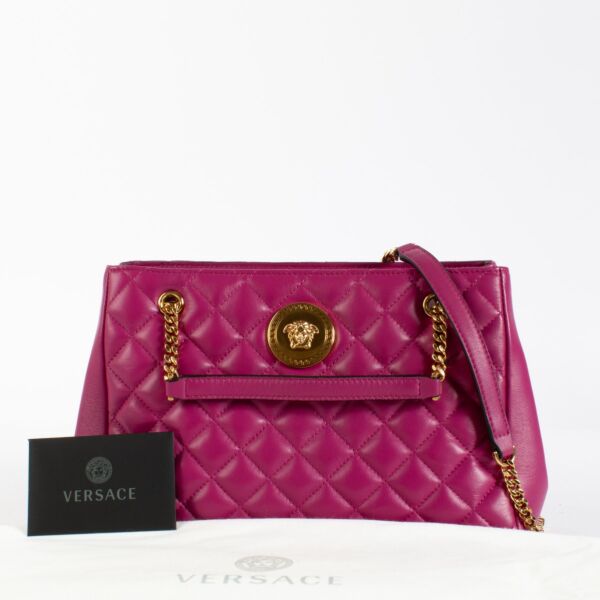 Versace Pink Quilted Medusa Bag