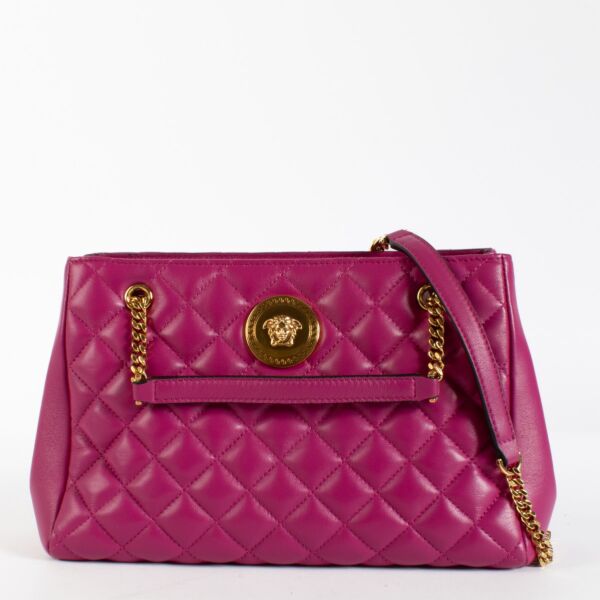 Authentic preloved Versace Pink Quilted Medusa Bag on Labellov.com