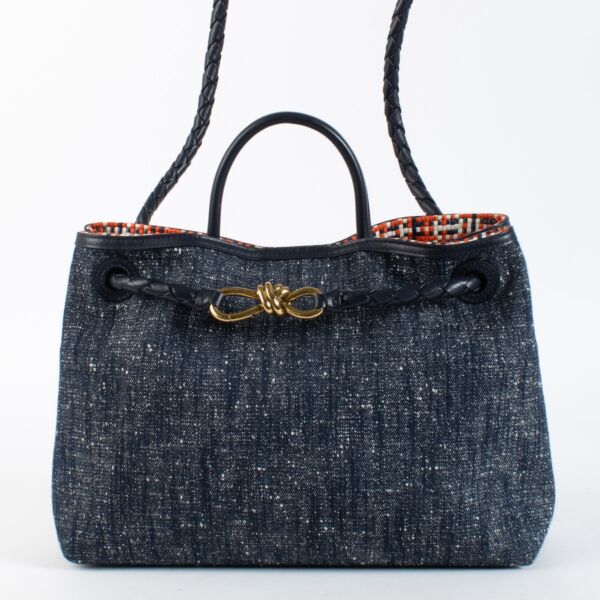 Bottega Veneta Denim Bouclé Medium Andiamo Bag