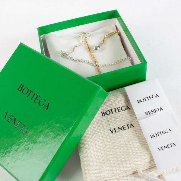 Bottega Veneta 18K Gold Plated Silver Drop Chain Necklace