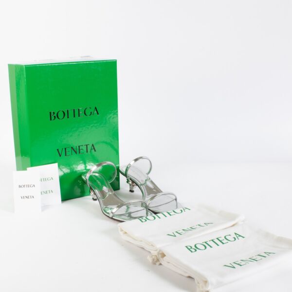 Bottega Veneta Silver Knot Mules - Size 37 1/2