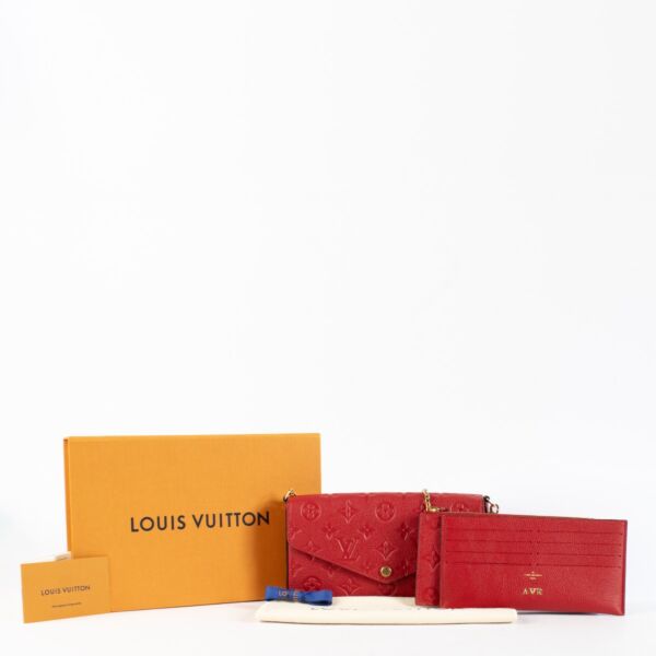 Louis Vuitton Red Monogram Empreinte Pochette Felicie
