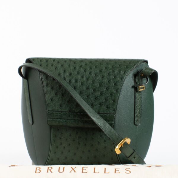 Delvaux Green Ostrich Crossbody
