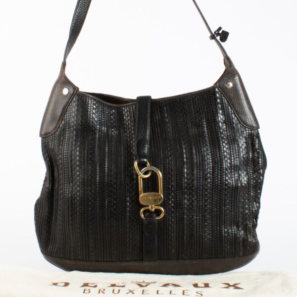 Delvaux Brown Toile De Cuir Treille Bag