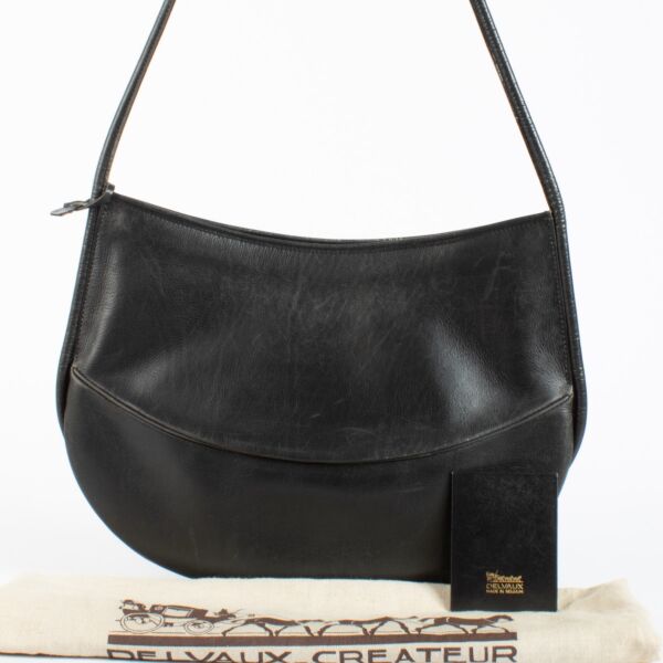 Delvaux Black Half Moon Crossbody Bag