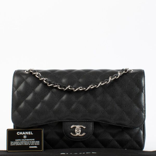Chanel Black Caviar Large Classic Handbag