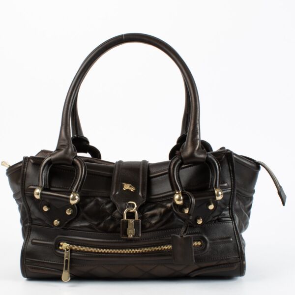 Authentic second hand Burberry Black Manor Bag Top Handle on Labellov.com